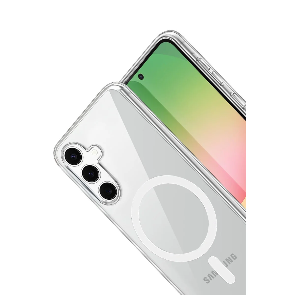 Galaxy A17 5G Combo Sert Şeffaf Magsafe Kapak - Şeffaf