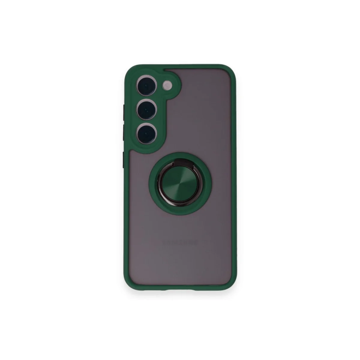 Galaxy M15 Kılıf Montreal Yüzüklü Silikon Kapak - Yeşil