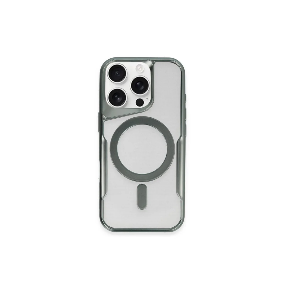 iPhone 14 Pro Kılıf Boyi Magsafe Silikon Kapak - Yeşil