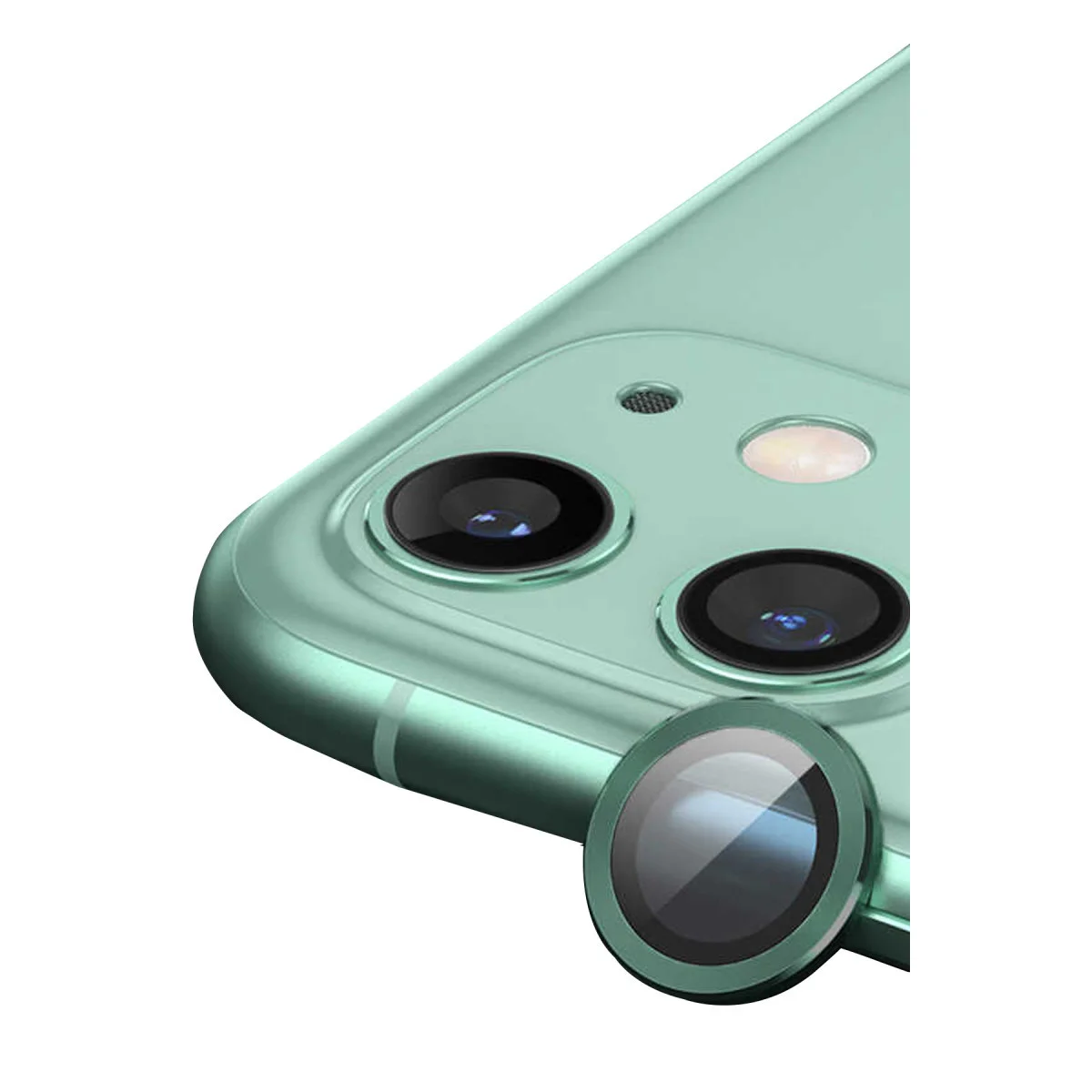 iPhone 12 Raze Metal Kamera Lens - Yeşil