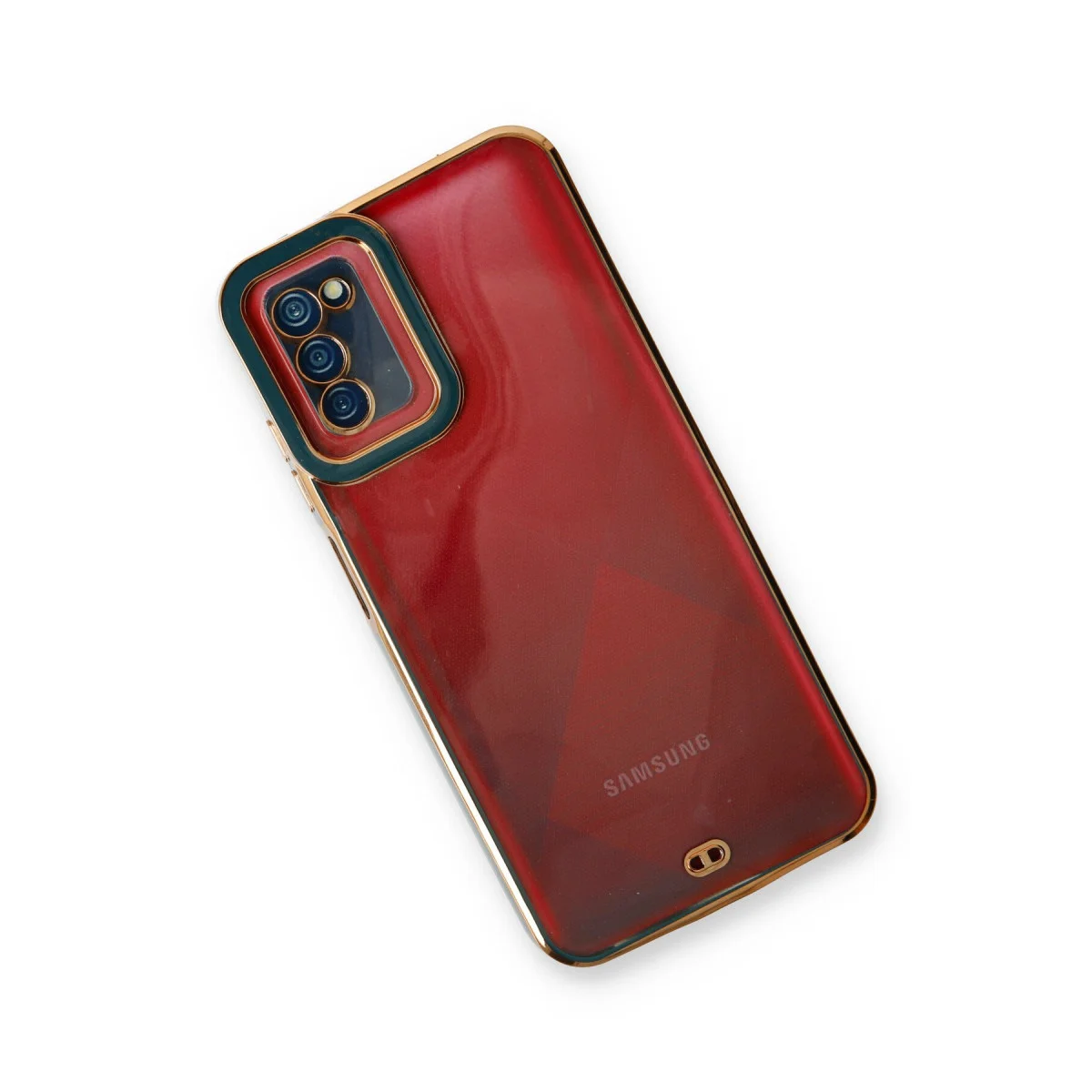 Galaxy A03S Kılıf Liva Lens Silikon - Yeşil