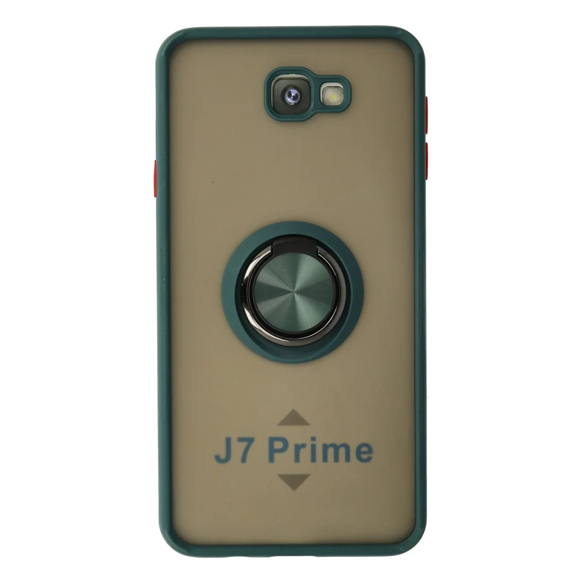 Galaxy J7 Prime Kılıf Montreal Yüzüklü Silikon Kapak - Yeşil