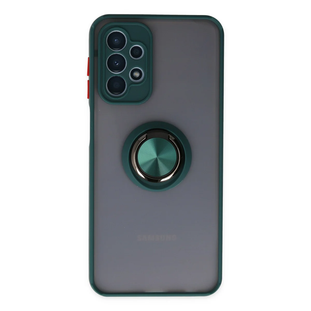 Galaxy A23 4G Kılıf Montreal Yüzüklü Silikon Kapak - Yeşil