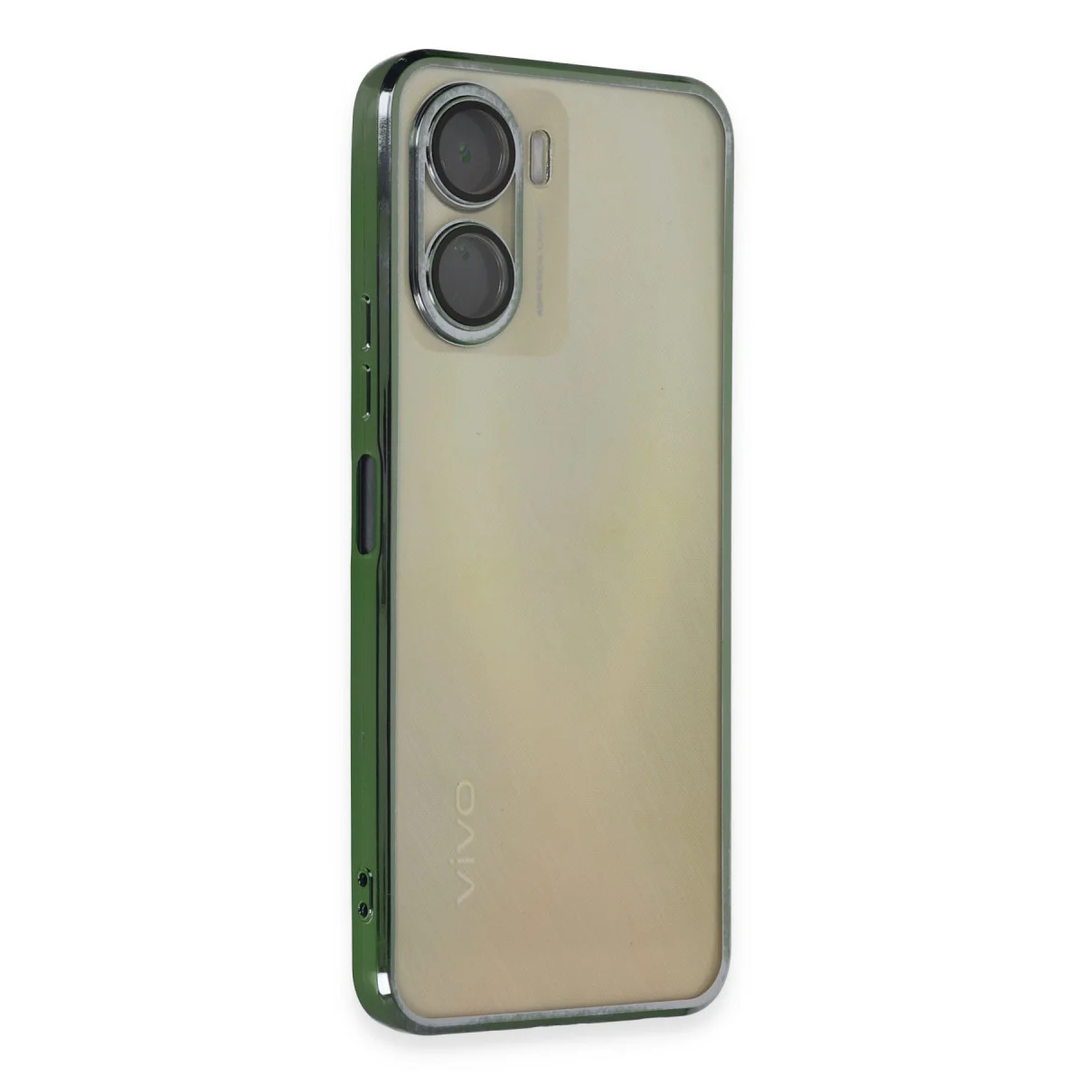 Y16 Kılıf Razer Lensli Silikon - Yeşil