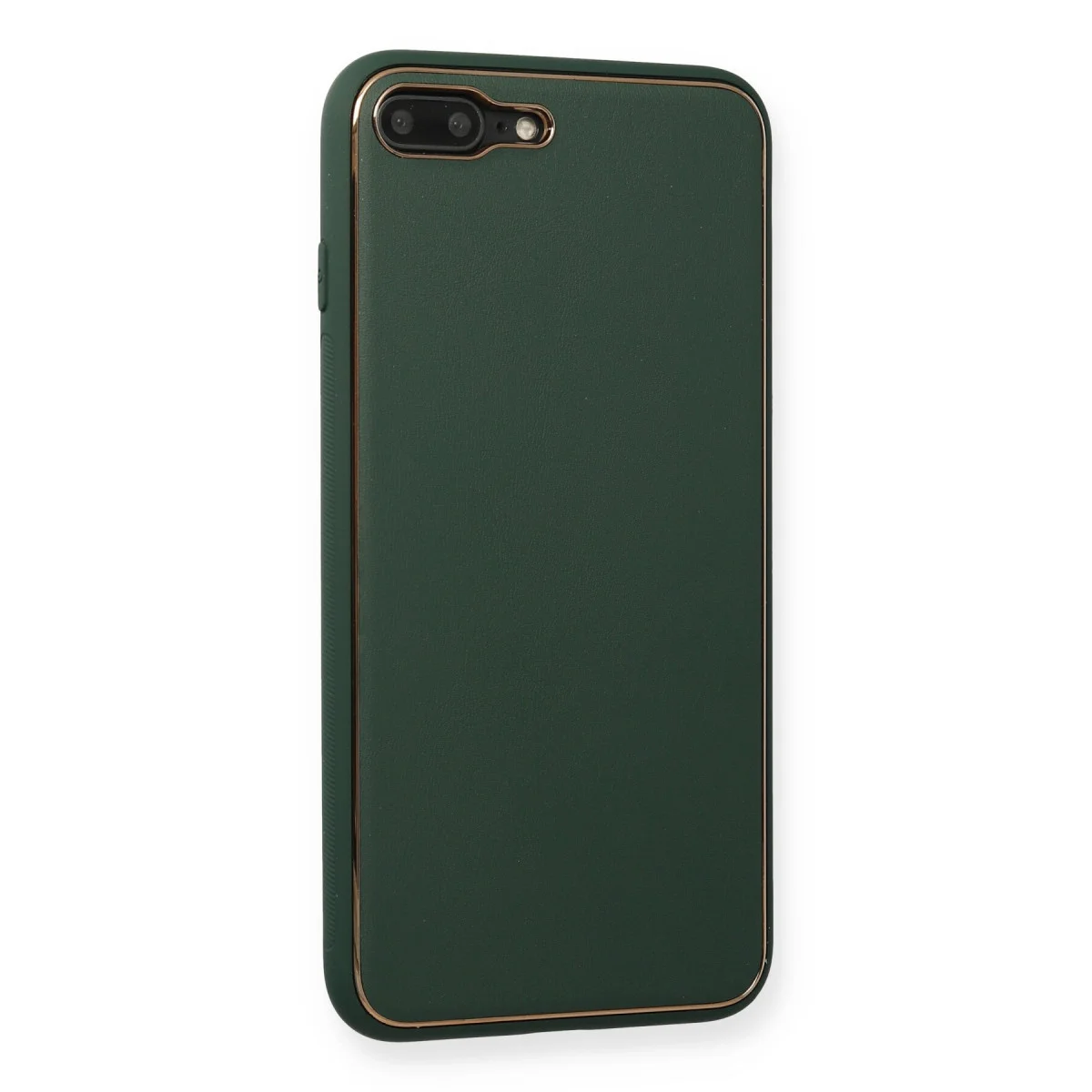 iPhone 7 Plus Kılıf Coco Deri Silikon Kapak - Yeşil