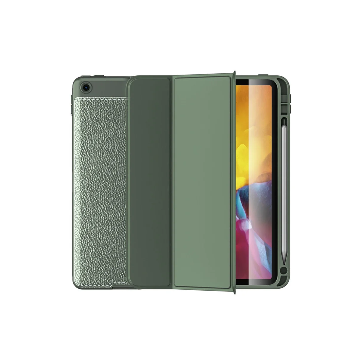 iPad 10.2 (7.nesil) Kılıf Tablet Focus Silikon - Yeşil