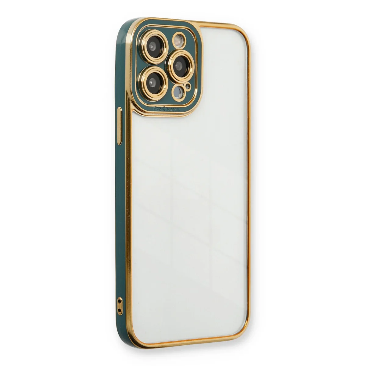 iPhone 14 Pro Kılıf Liva Lens Silikon - Yeşil