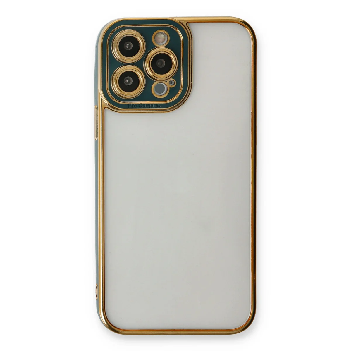 iPhone 14 Pro Kılıf Liva Lens Silikon - Yeşil