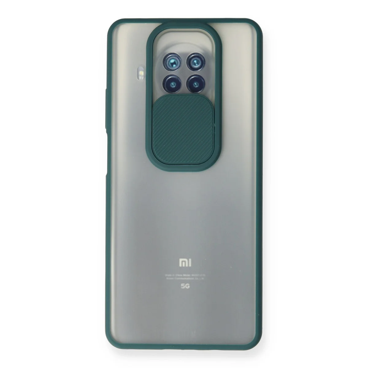 Mi 10T Lite Kılıf Palm Buzlu Kamera Sürgülü Silikon - Yeşil