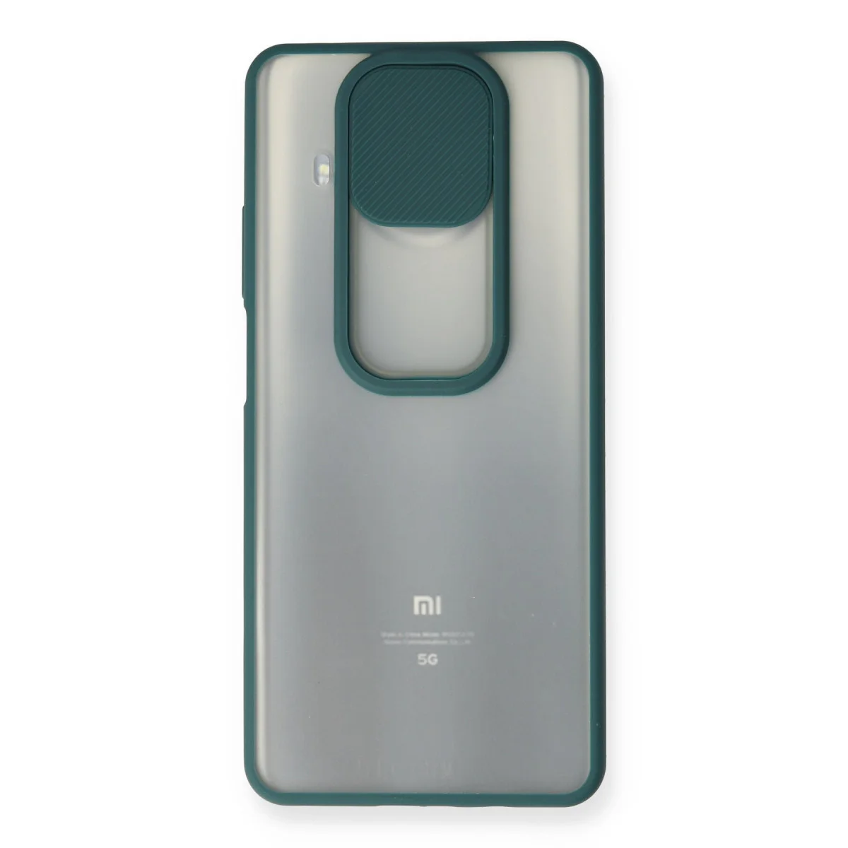 Mi 10T Lite Kılıf Palm Buzlu Kamera Sürgülü Silikon - Yeşil