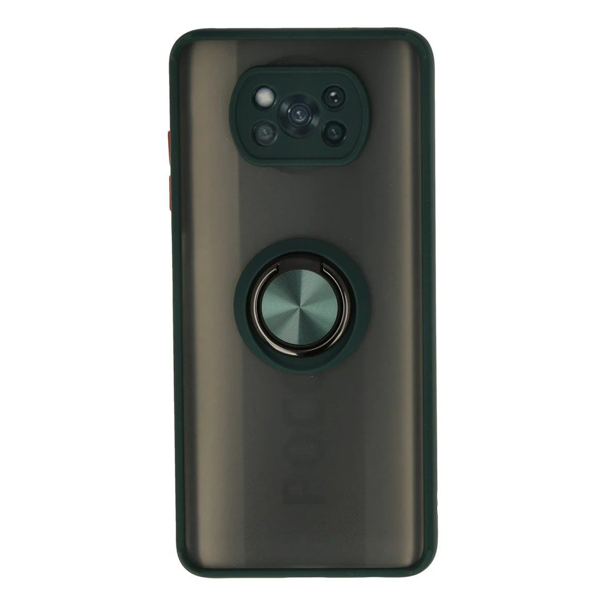 Pocophone X3 Kılıf Montreal Yüzüklü Silikon Kapak - Yeşil