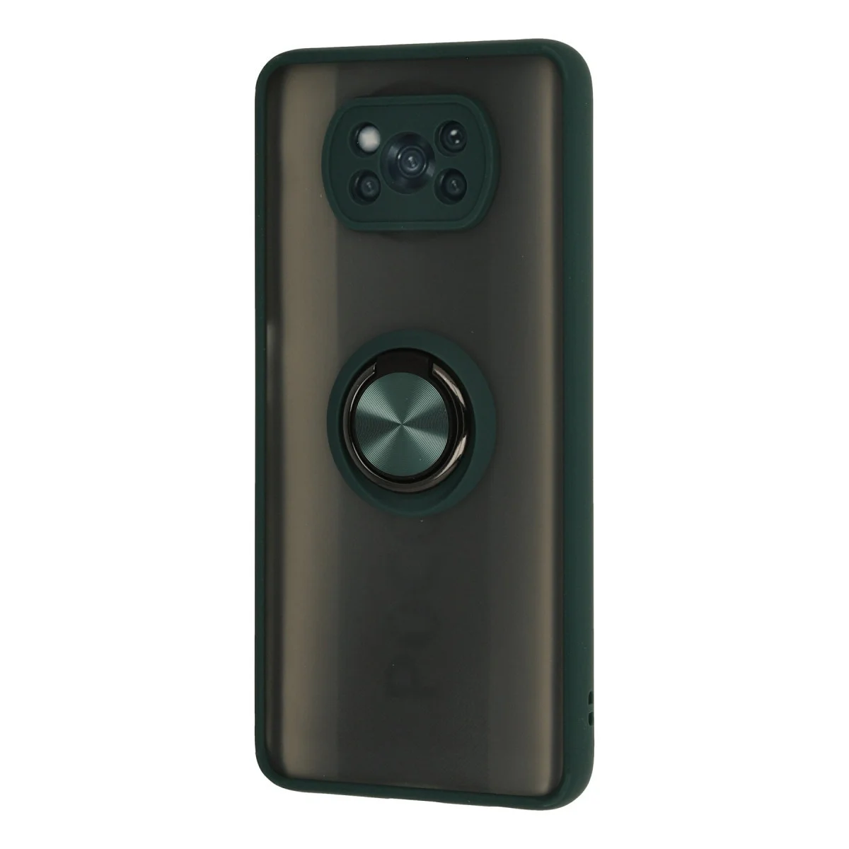 Pocophone X3 Kılıf Montreal Yüzüklü Silikon Kapak - Yeşil