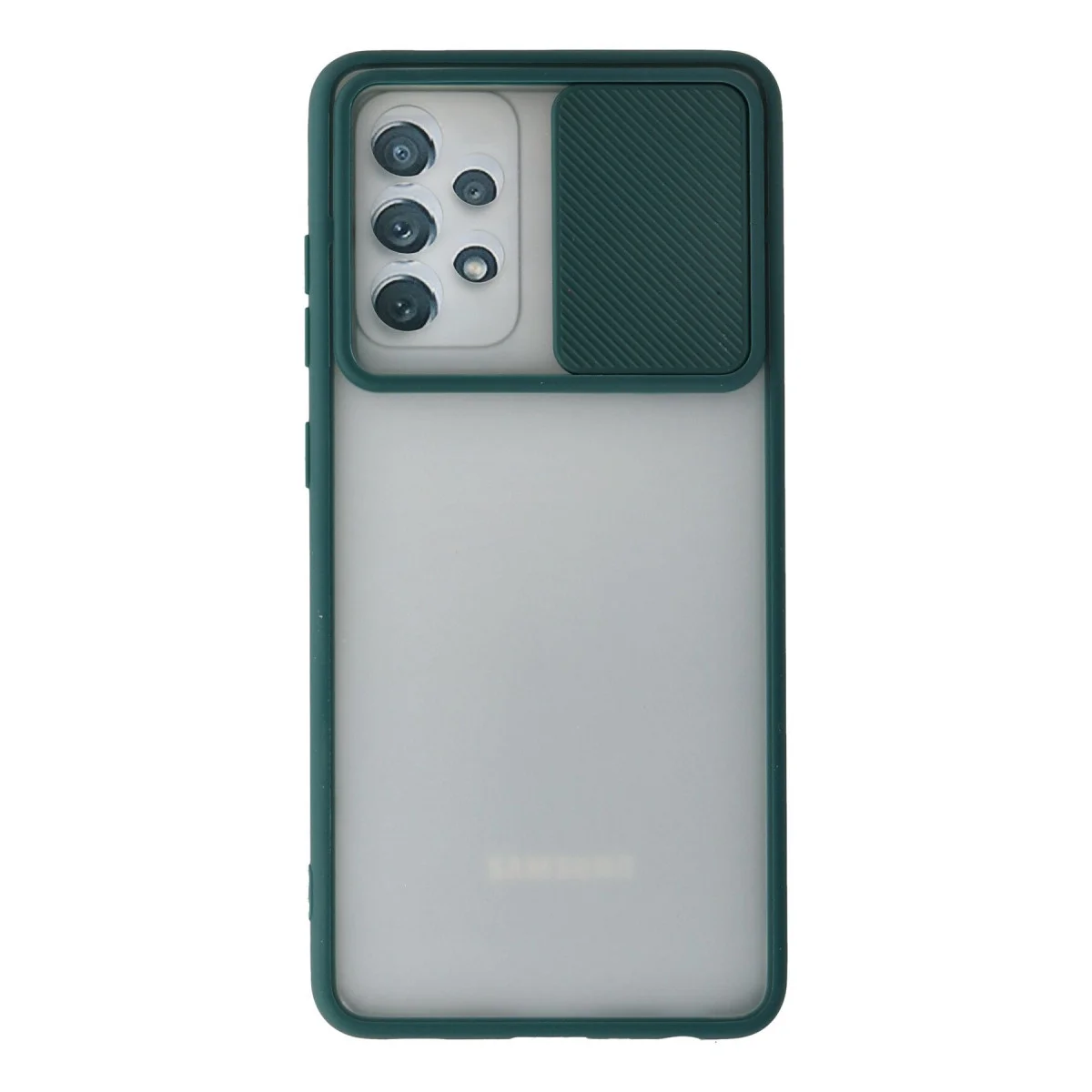 Galaxy A52 Kılıf Palm Buzlu Kamera Sürgülü Silikon - Yeşil