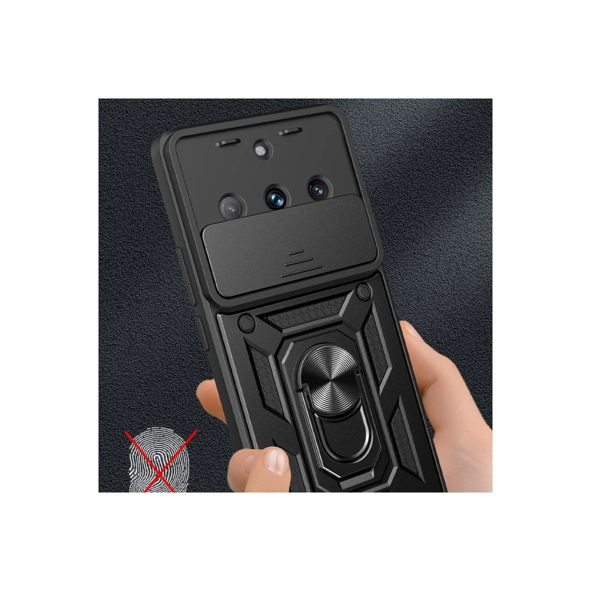 Realme 11 Pro Kılıf Pars Lens Yüzüklü Silikon - Yeşil