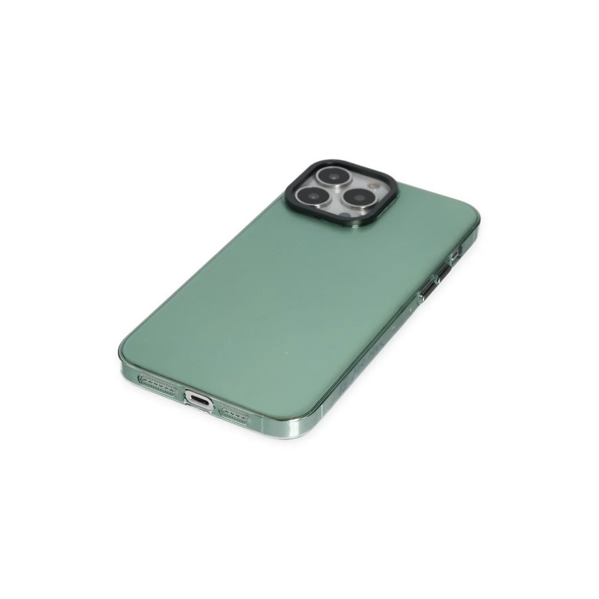 iPhone 13 Pro Kılıf Anka PC Sert Metal Kapak - Yeşil