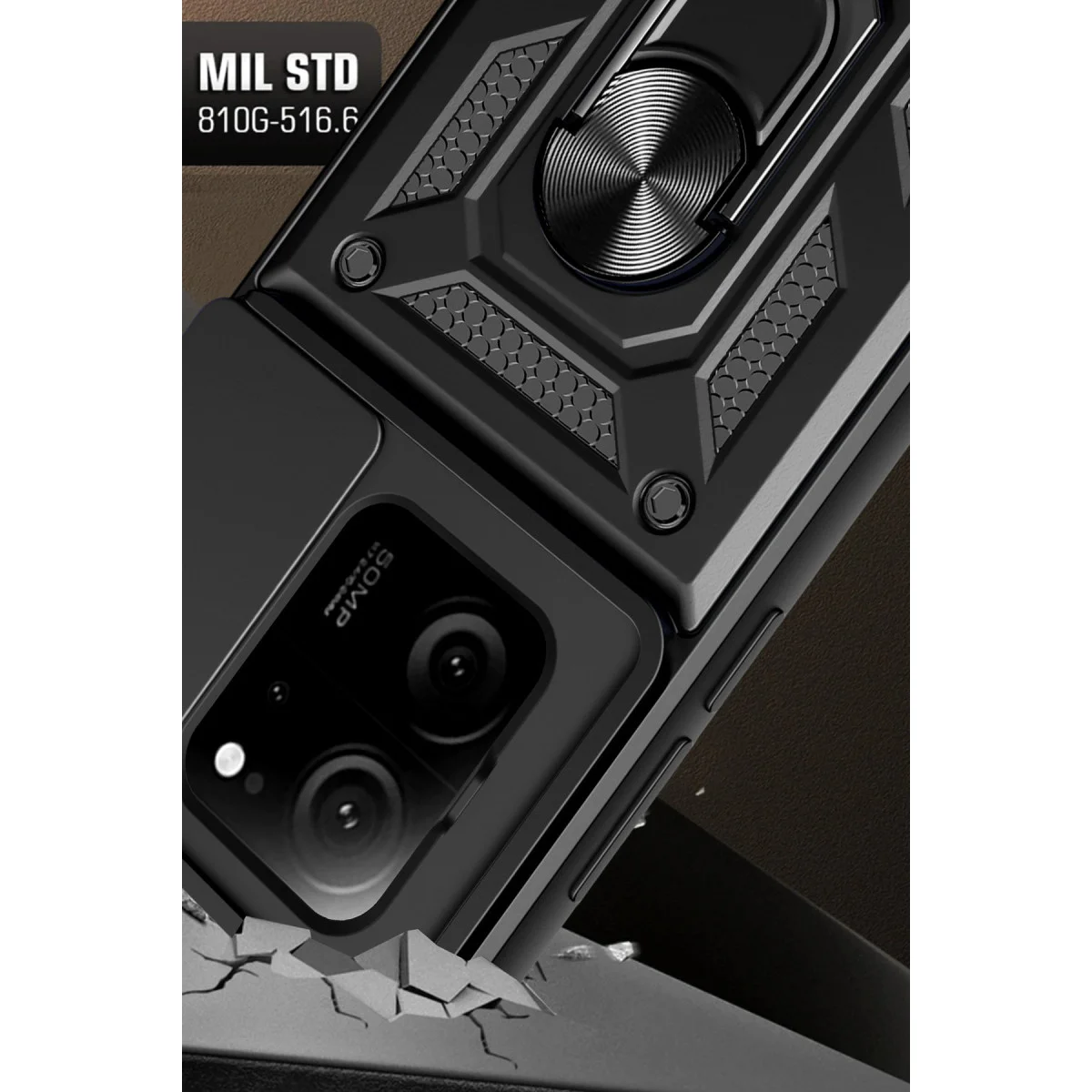 Mi 13T Pro Kılıf Pars Lens Yüzüklü Silikon - Yeşil