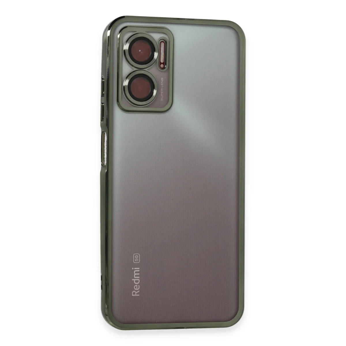 Redmi 10 5G Kılıf Razer Lensli Silikon - Yeşil
