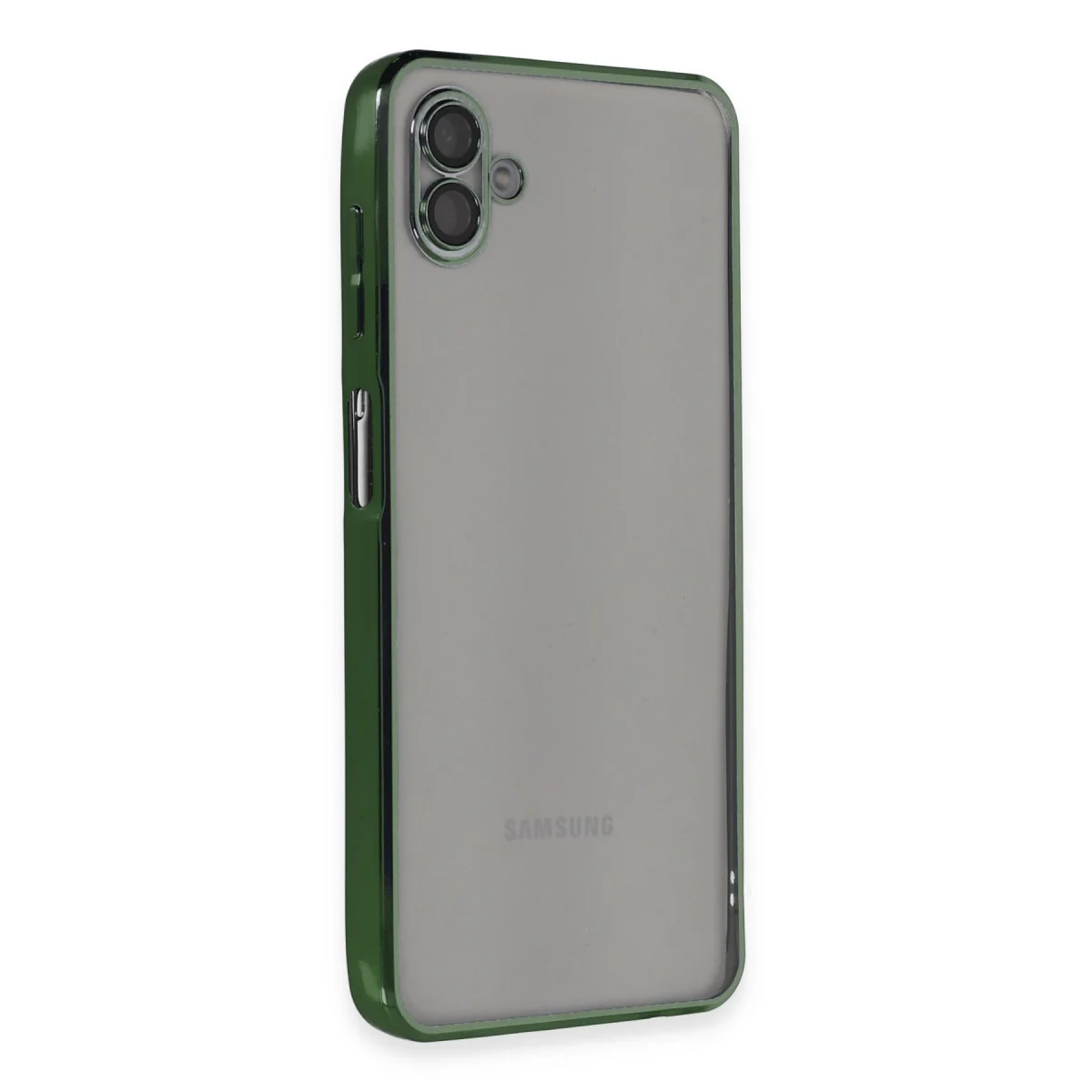 Galaxy A04 Kılıf Razer Lensli Silikon - Yeşil