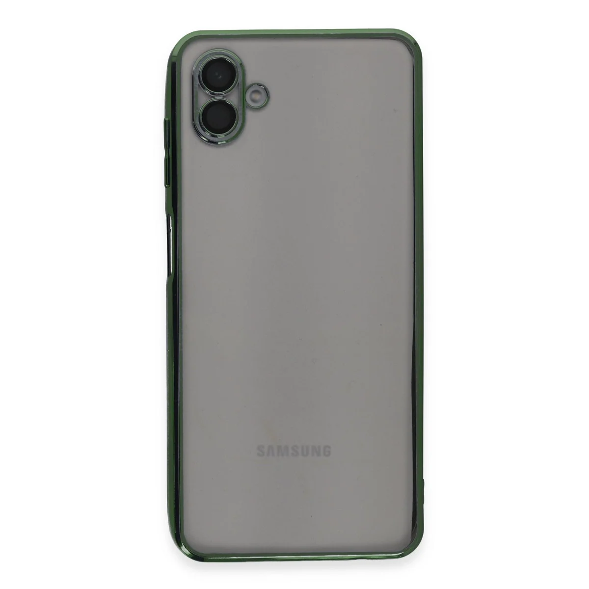 Galaxy A04 Kılıf Razer Lensli Silikon - Yeşil