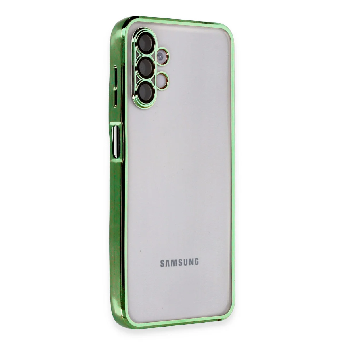 Galaxy A04S Kılıf Razer Lensli Silikon - Yeşil