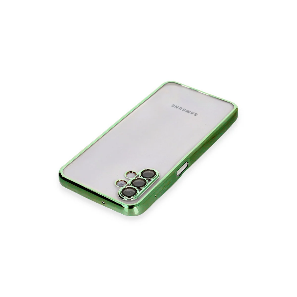 Galaxy A04S Kılıf Razer Lensli Silikon - Yeşil