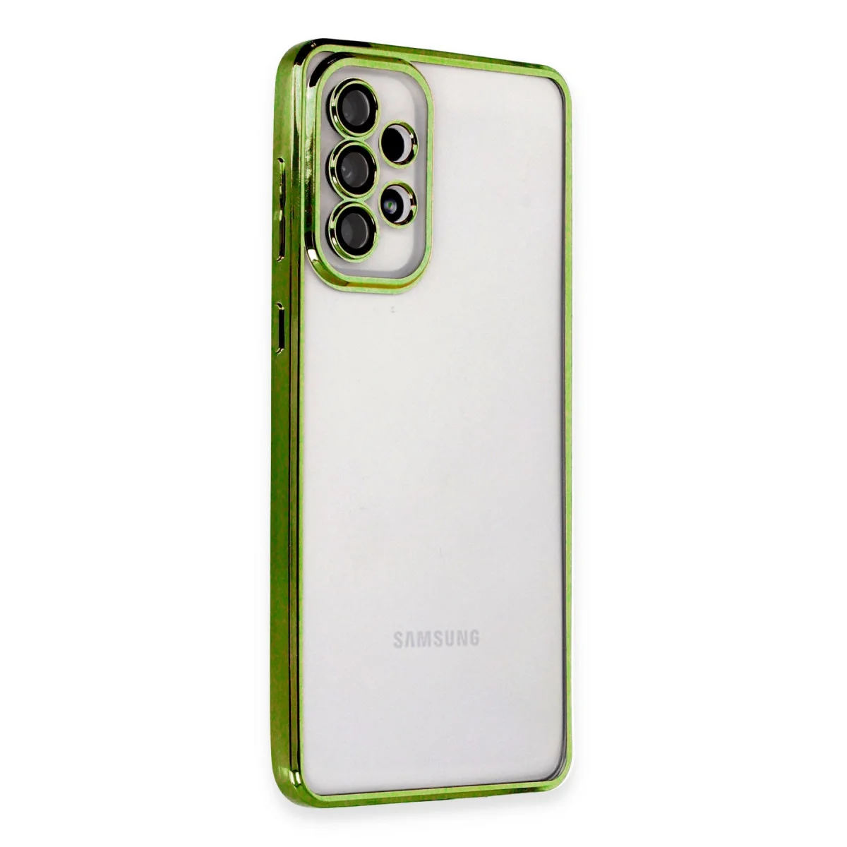 Galaxy A73 5G Kılıf Razer Lensli Silikon - Yeşil