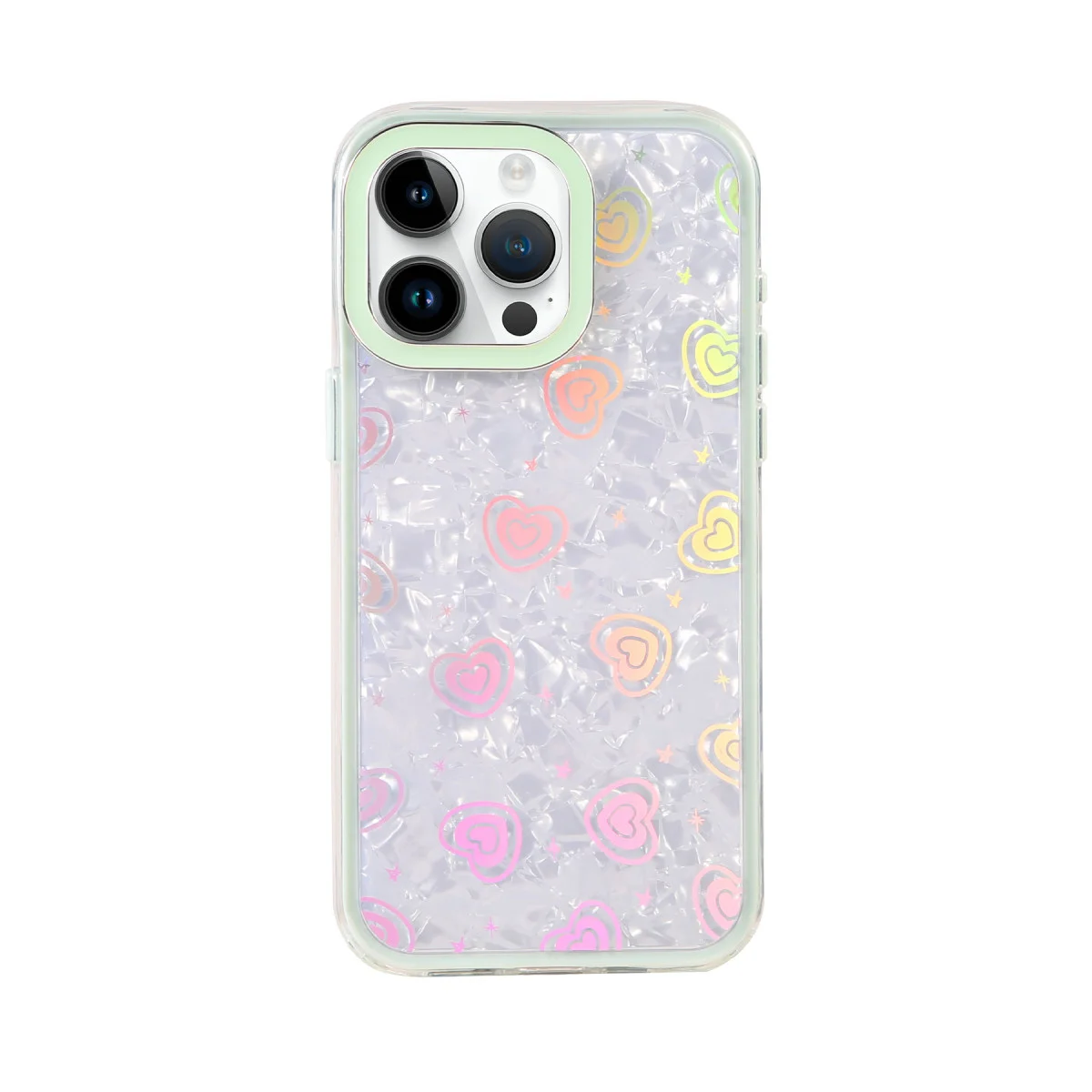 iPhone 15 Pro Lumi Desenli Kapak - Yeşil