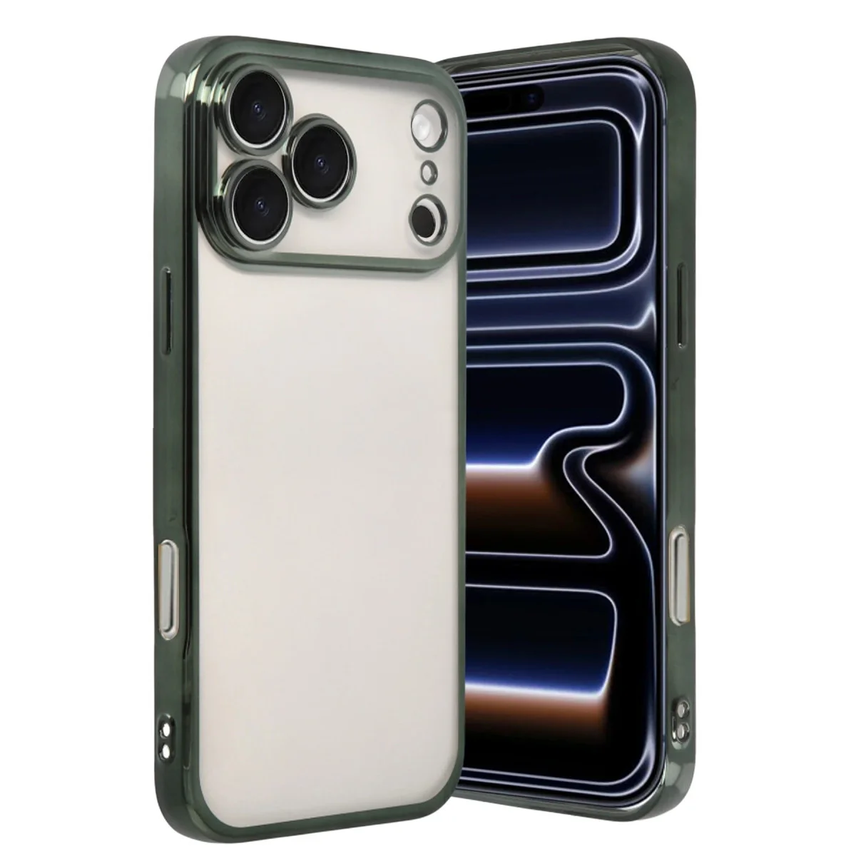iPhone 17 Pro Razer Lensli Silikon - Yeşil