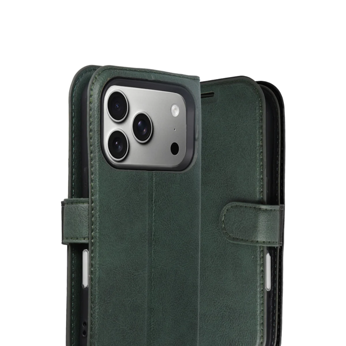 iPhone 17 Pro Trend S Plus Kapaklı Kılıf - Yeşil