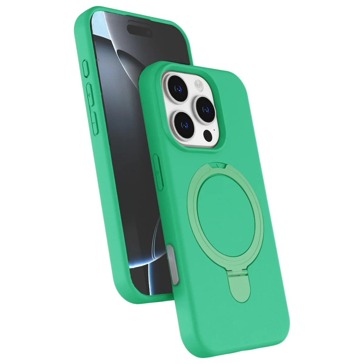 iPhone 16 Pro Max Regal Magsafe Standlı Kapak - Yeşil
