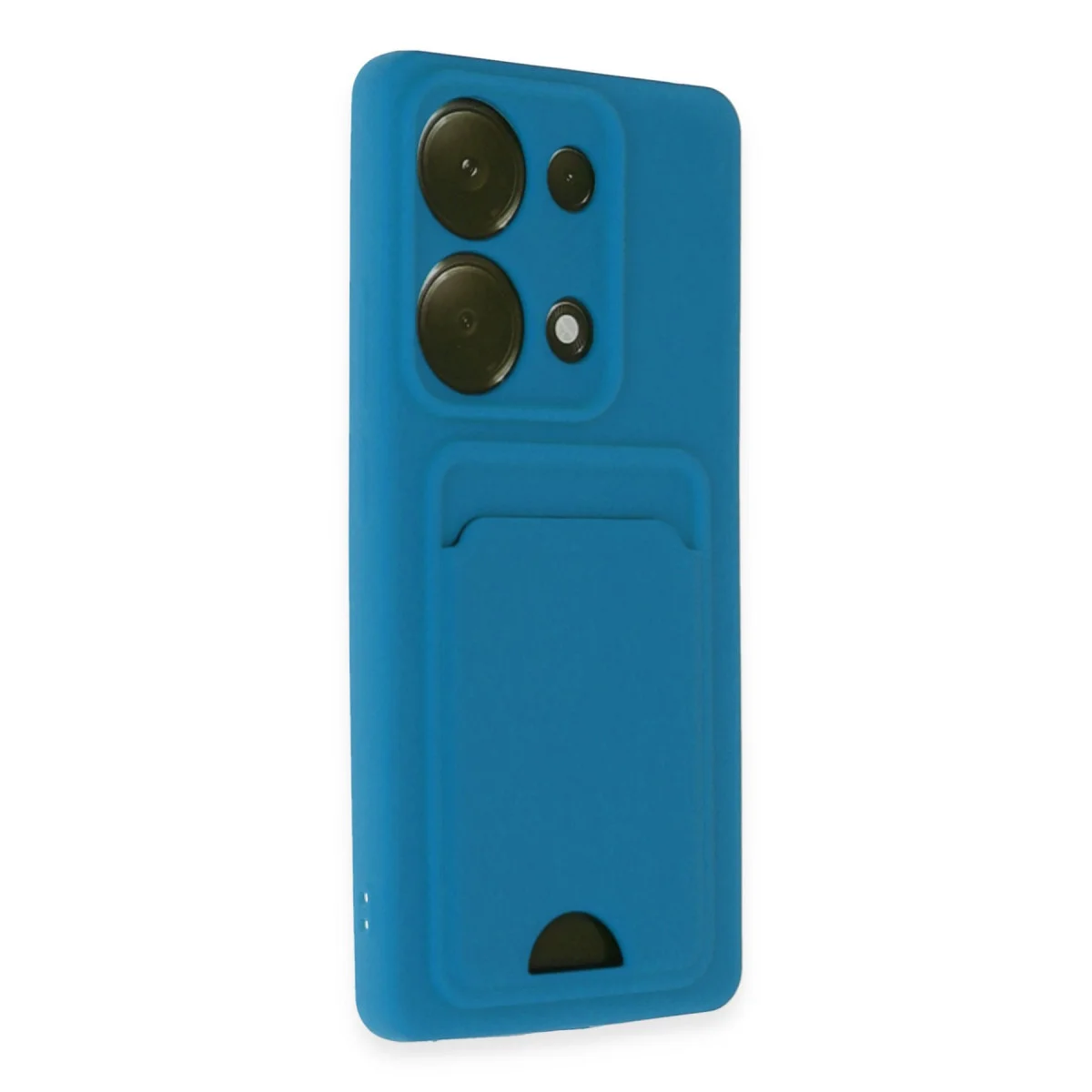 Redmi Note 13 Pro 4G Kılıf Kelvin Kartvizitli Silikon - Mavi