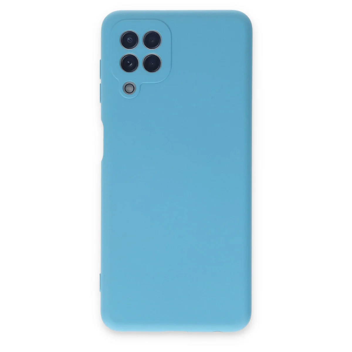 Galaxy A22 Kılıf Nano içi Kadife Silikon - Mavi