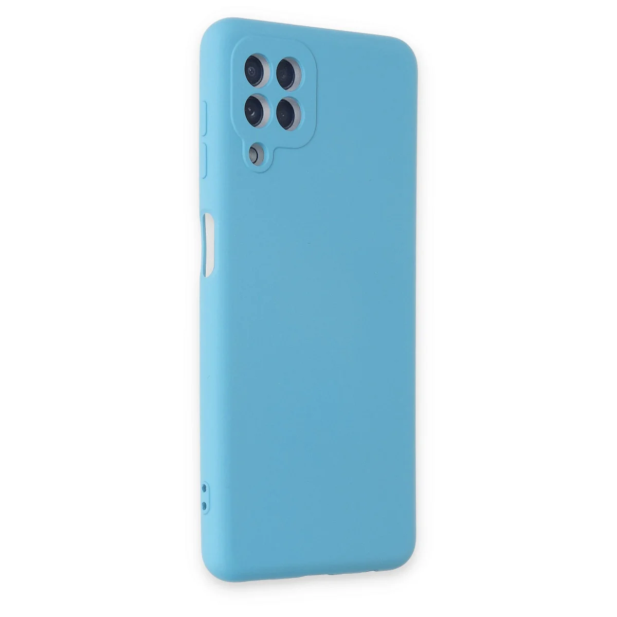 Galaxy A22 Kılıf Nano içi Kadife Silikon - Mavi
