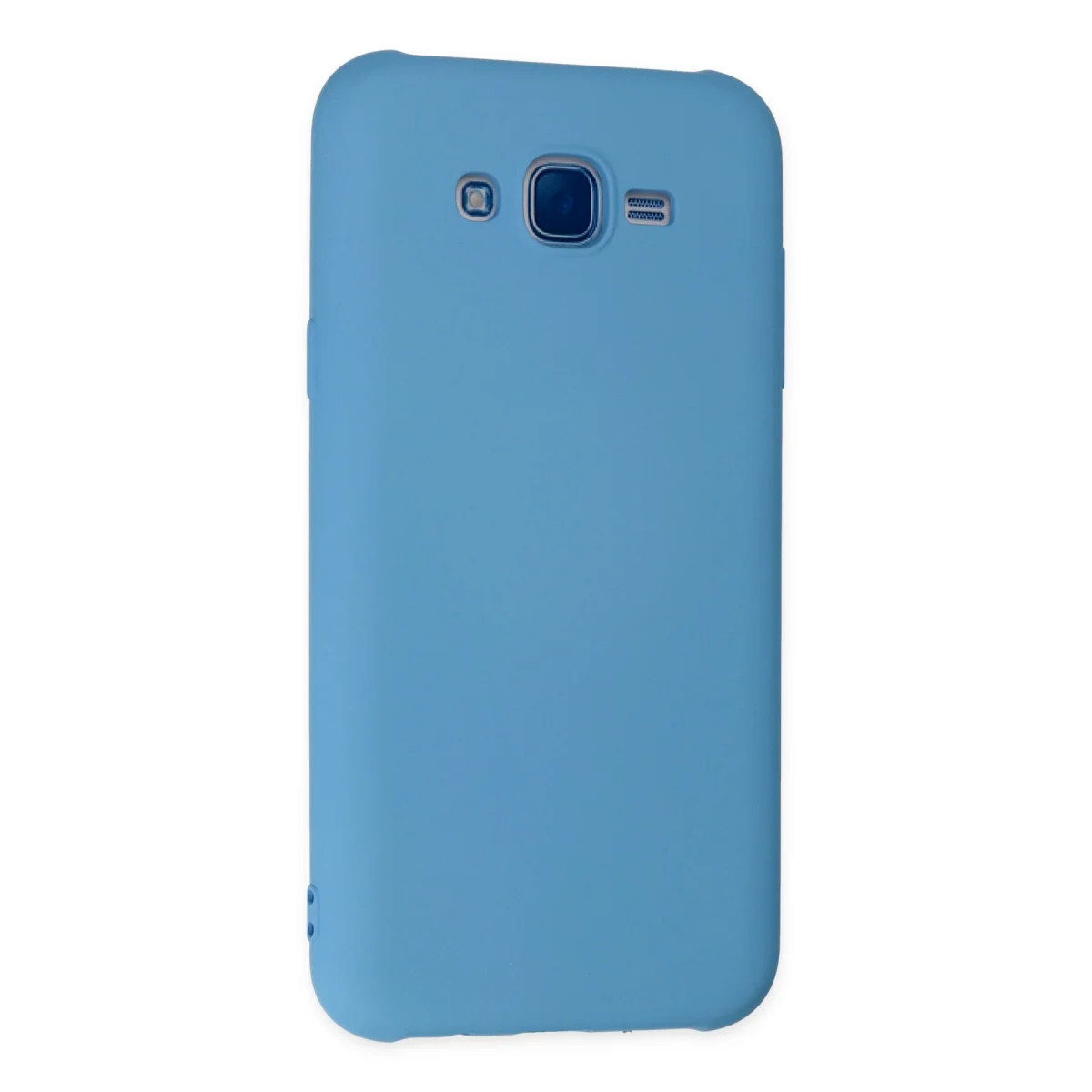 Galaxy J7 Kılıf Nano içi Kadife Silikon - Mavi