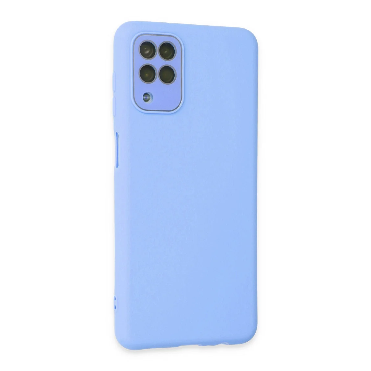 Galaxy A22 Kılıf Lansman Glass Kapak - Mavi