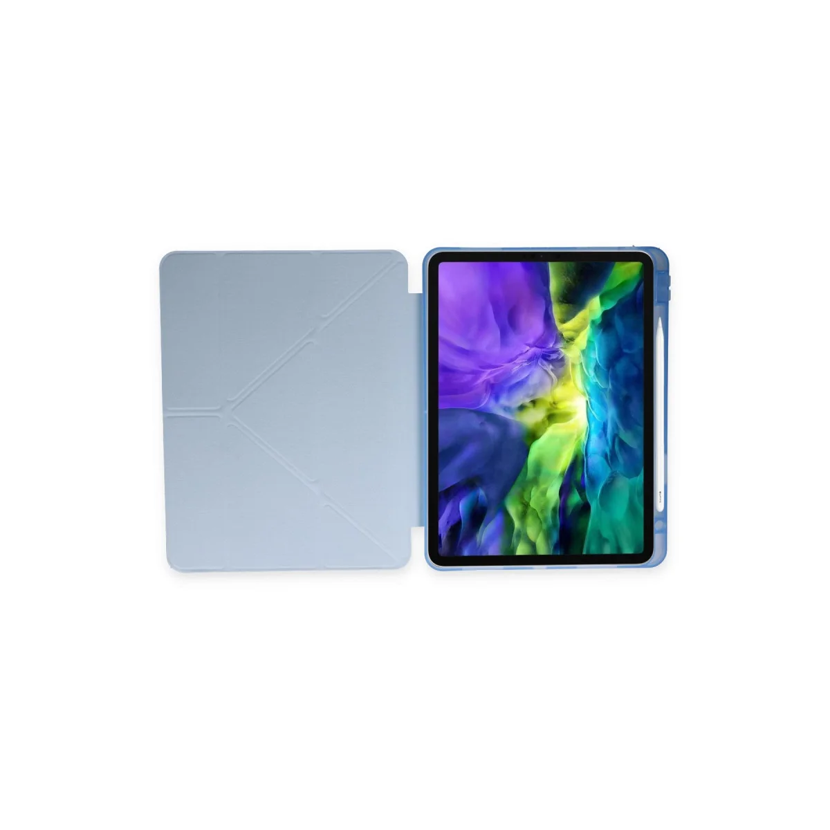 iPad Pro 11 (2021) Kılıf Kalemlikli Hugo Tablet Kılıfı - Mavi