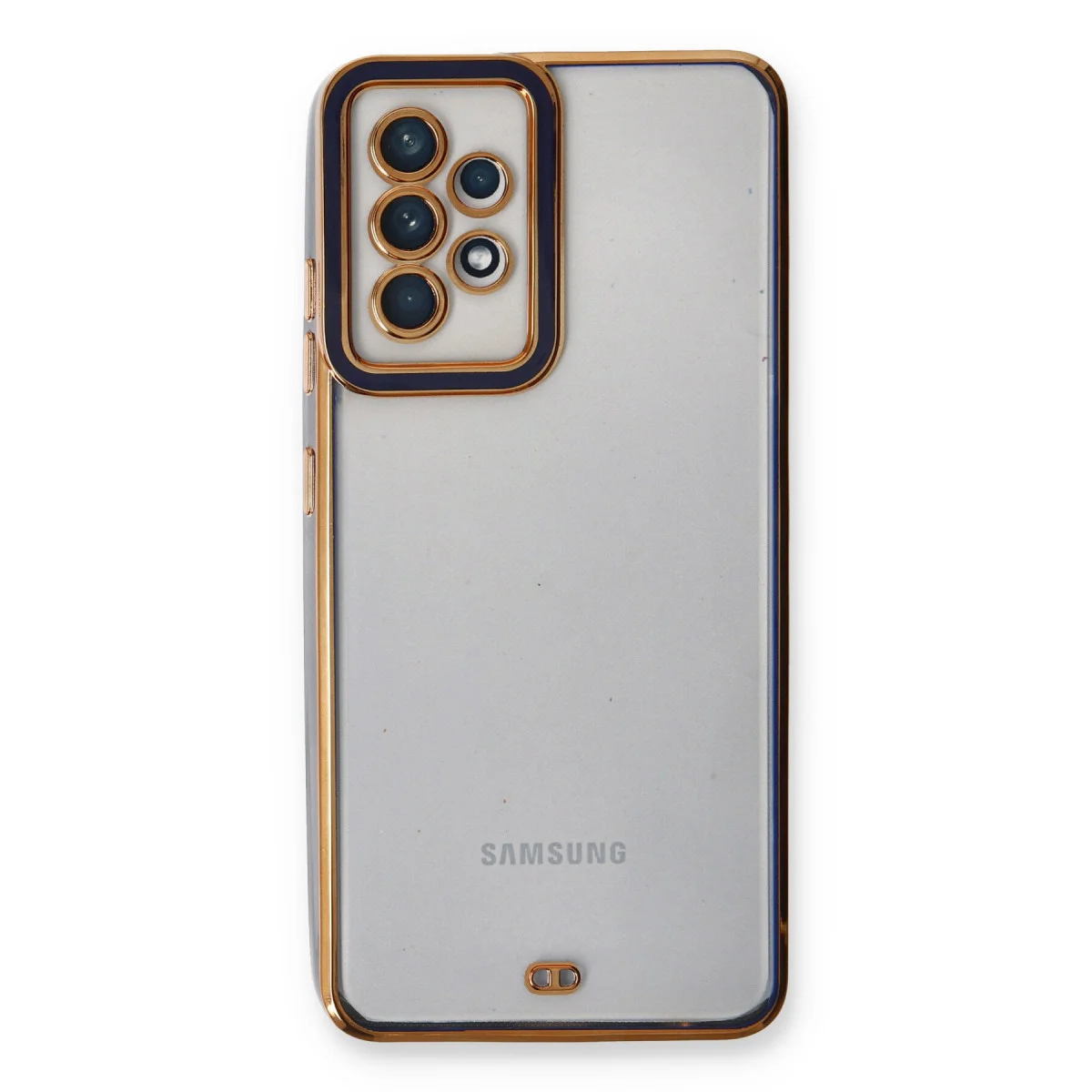 Galaxy A73 5G Kılıf Liva Lens Silikon - Mavi