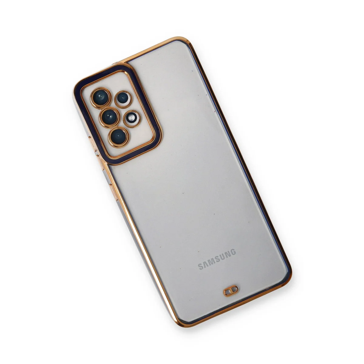 Galaxy A73 5G Kılıf Liva Lens Silikon - Mavi
