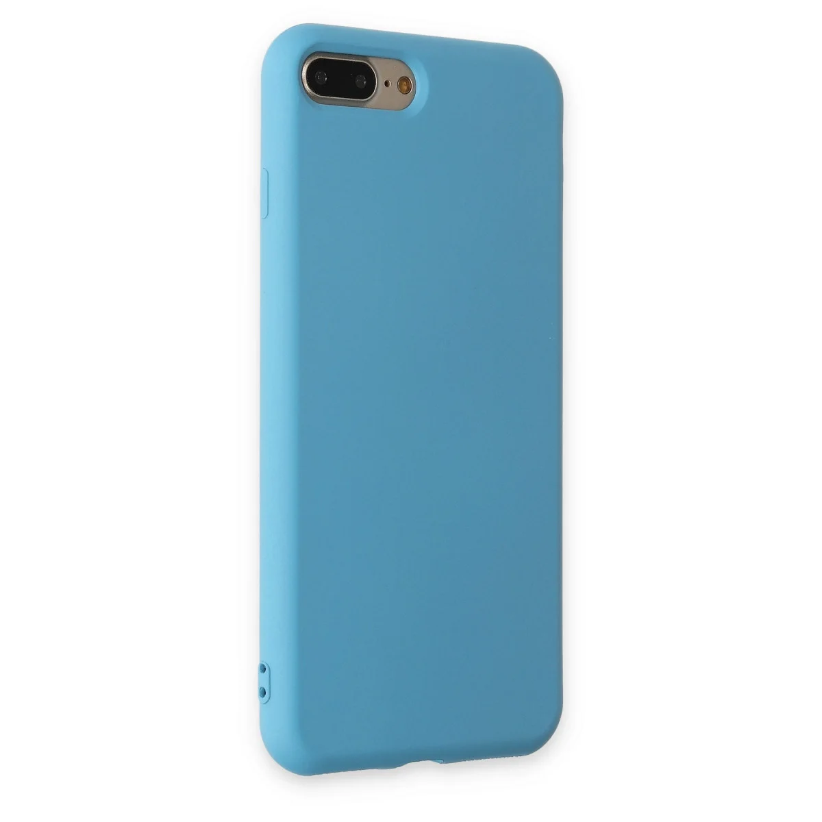 iPhone 7 Plus Kılıf Nano içi Kadife Silikon - Mavi