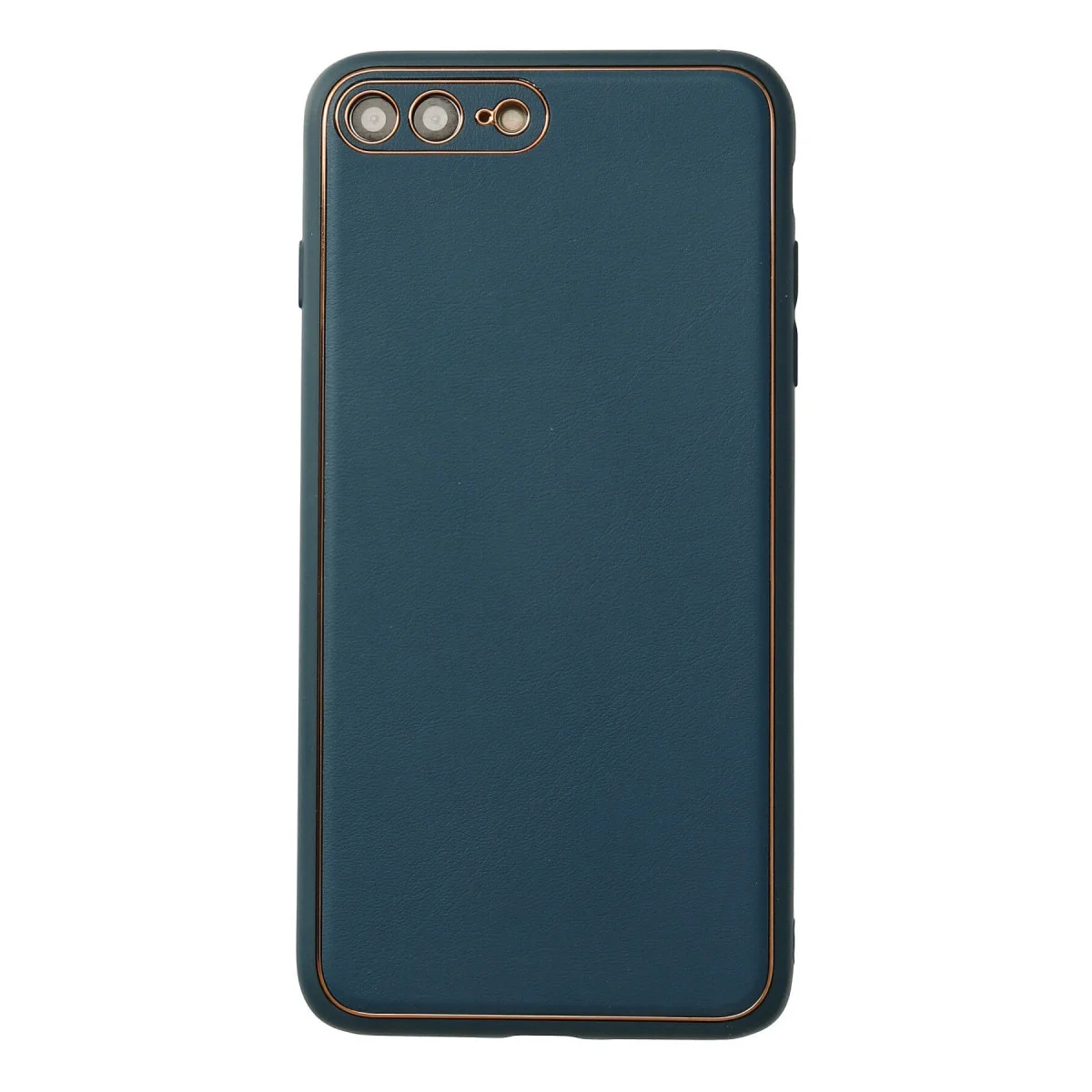 iPhone 7 Plus Kılıf Coco Deri Silikon Kapak - Mavi