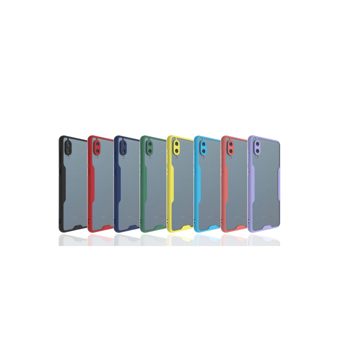Galaxy A02 Kılıf Platin Silikon - Mavi