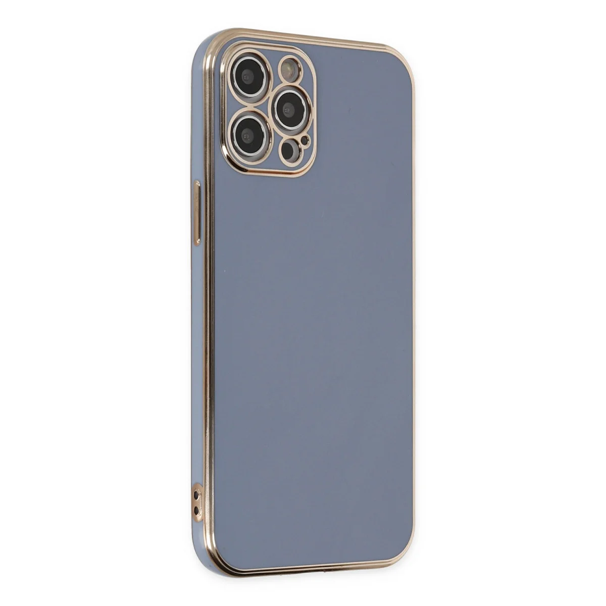iPhone 12 Pro Max Kılıf Volet Silikon - Mavi