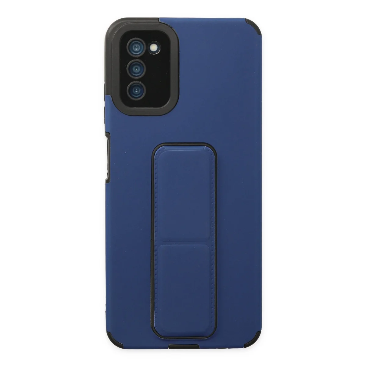 Galaxy A03S Kılıf Mega Standlı Silikon - Mavi