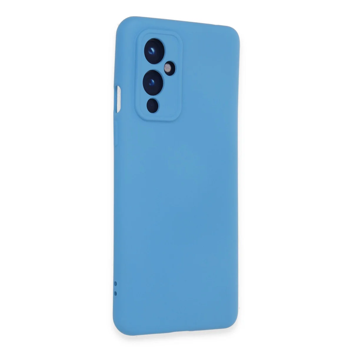 One Plus 9 Kılıf Nano içi Kadife Silikon - Mavi