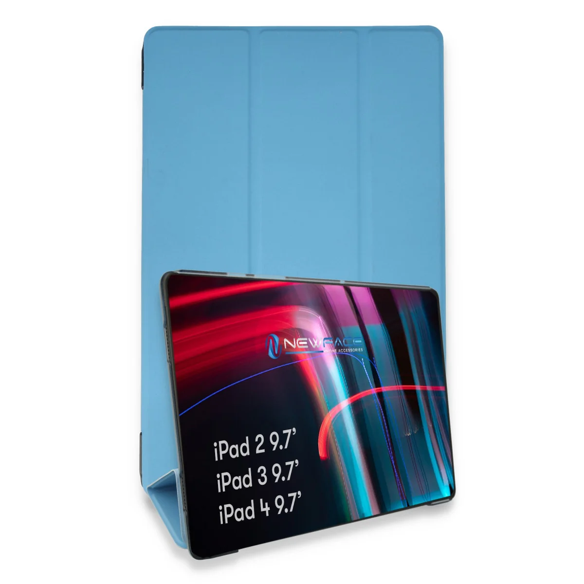 iPad 4 9.7 Kılıf Tablet Smart Kılıf - Mavi