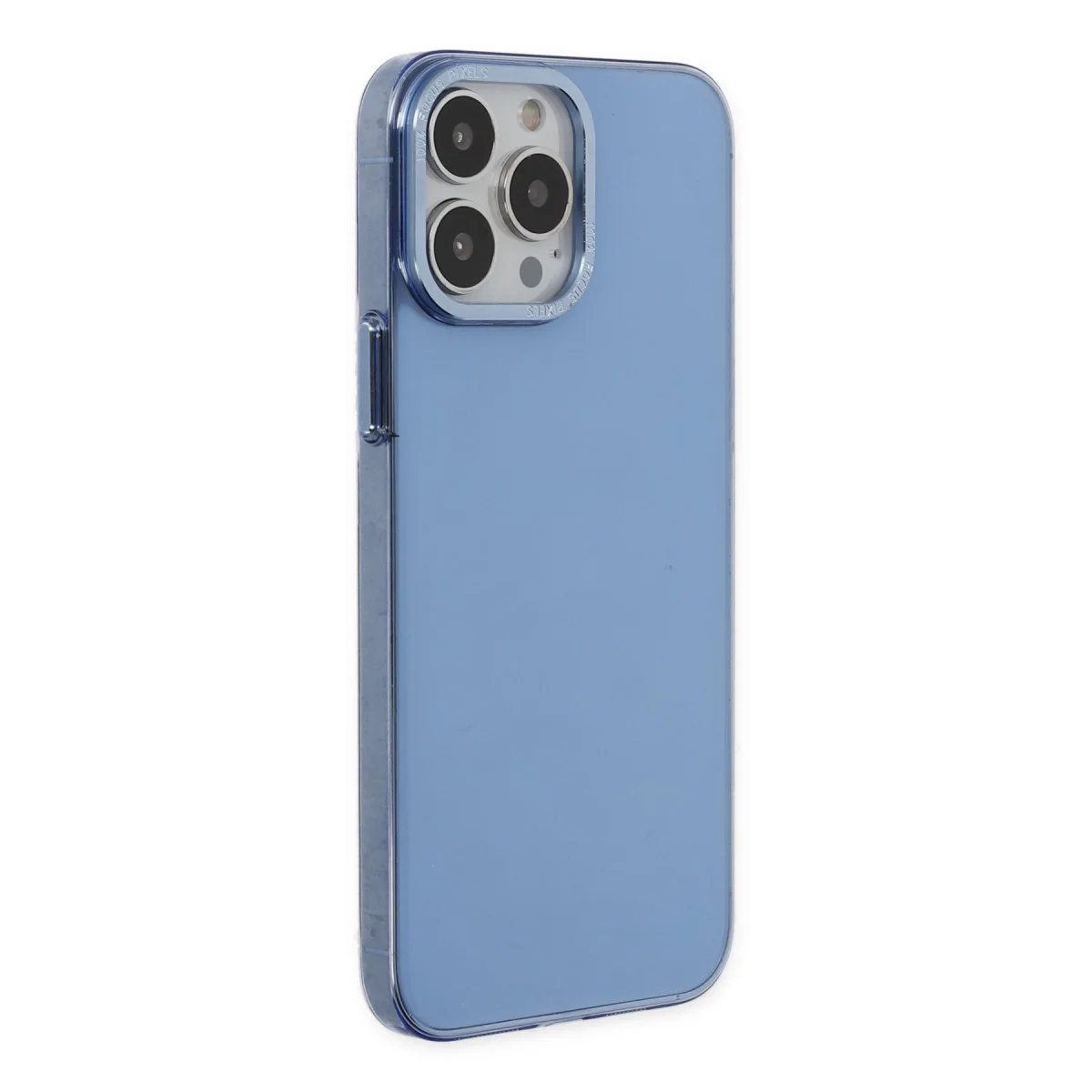 iPhone 13 Pro Kılıf Anka PC Sert Metal Kapak - Mavi
