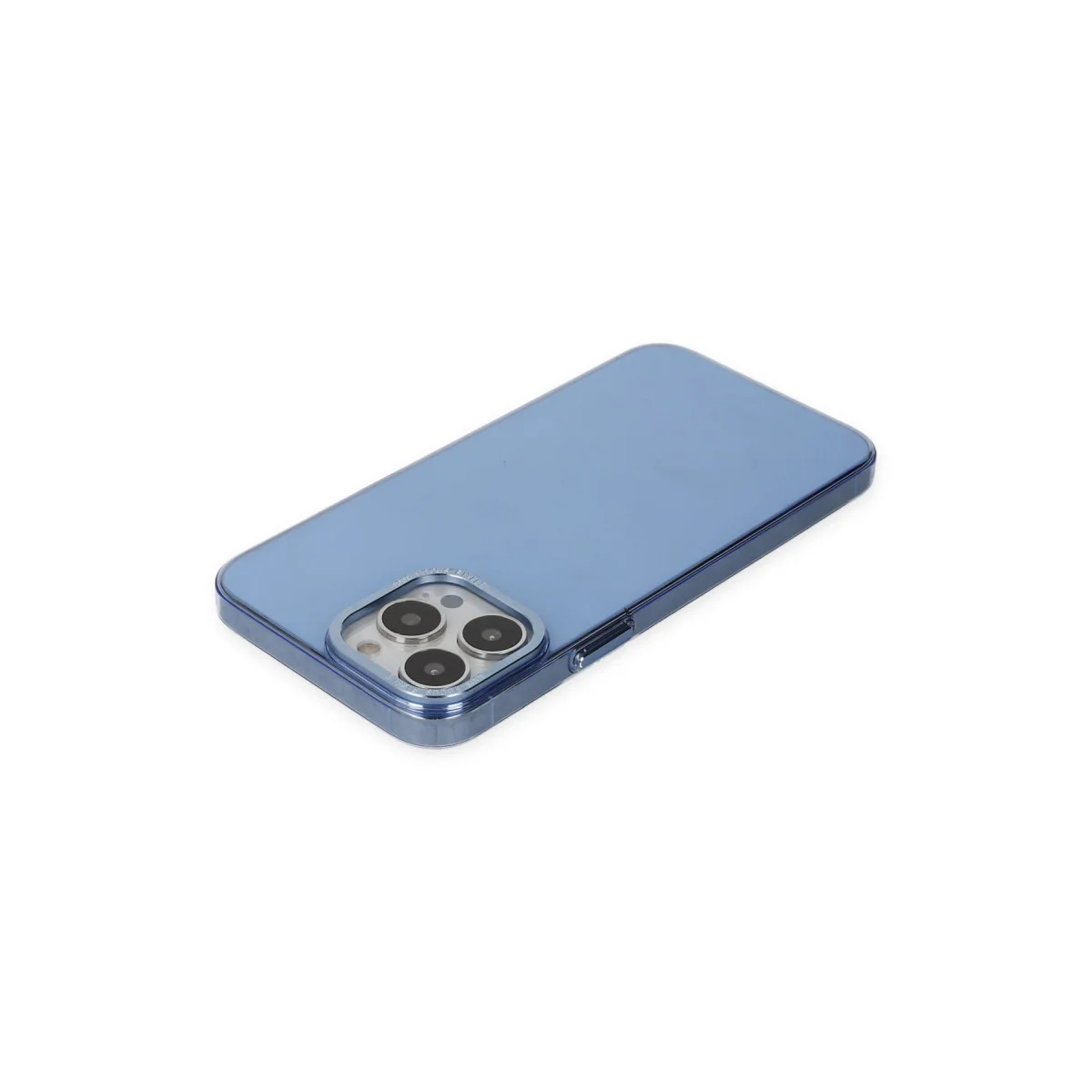 iPhone 13 Pro Kılıf Anka PC Sert Metal Kapak - Mavi