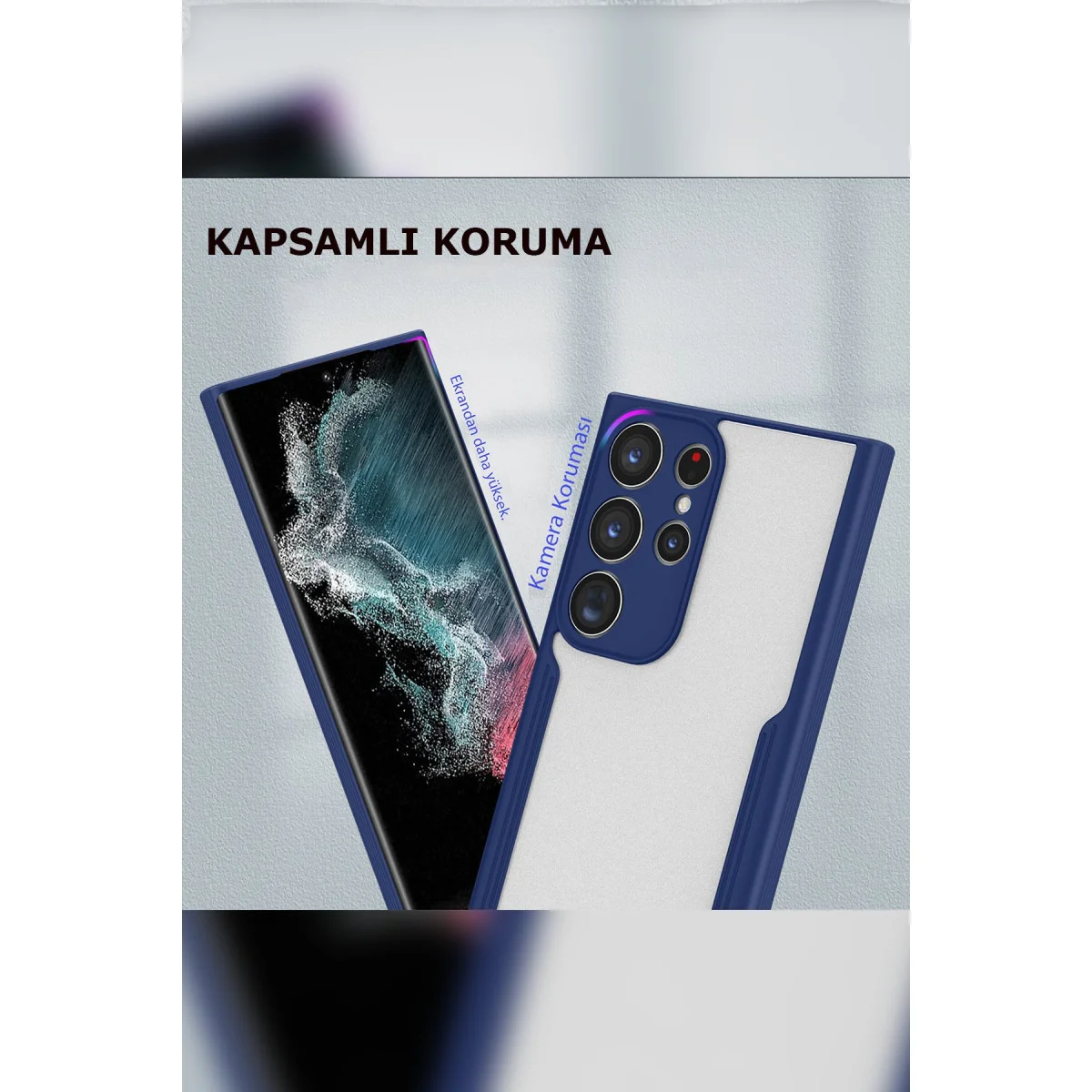Galaxy S23 Plus Kılıf Platin Silikon - Mavi