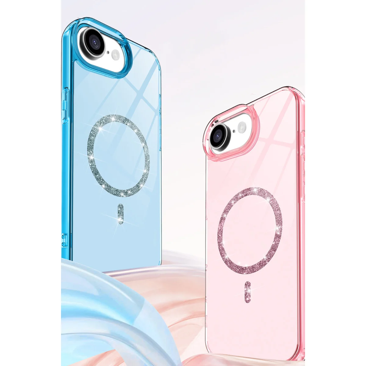iPhone 16E Live Diamond Magsafe Kapak - Mavi