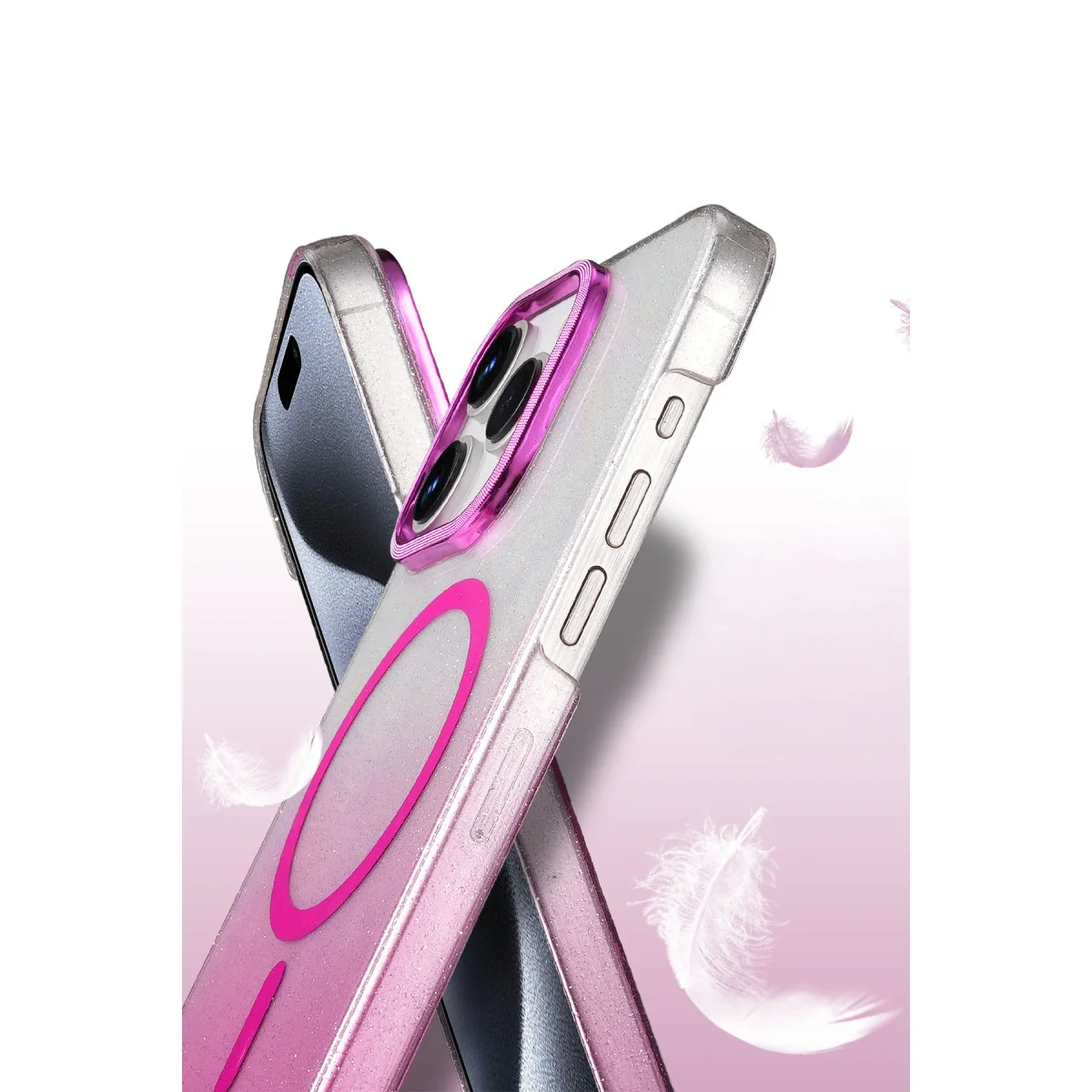 iPhone 15 Pro Max Glossy Magsafe Kapak - Mavi